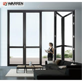 Warren Standard AS2047 Cheap Exterior Double Glazed Aluminium Accordion Folding Doors Glass Bifold Patio Doors